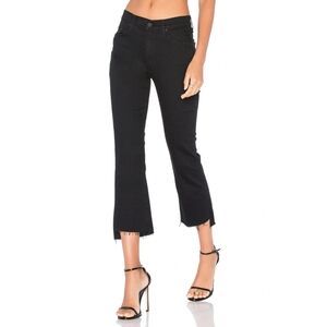 ​MOTHER The Insider Crop Step Fray Jeans Not Guilty Black 27